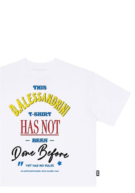 T-shirt bambino bianca in cotone DANIELE ALESSANDRINI | 00183/ANBIANCO